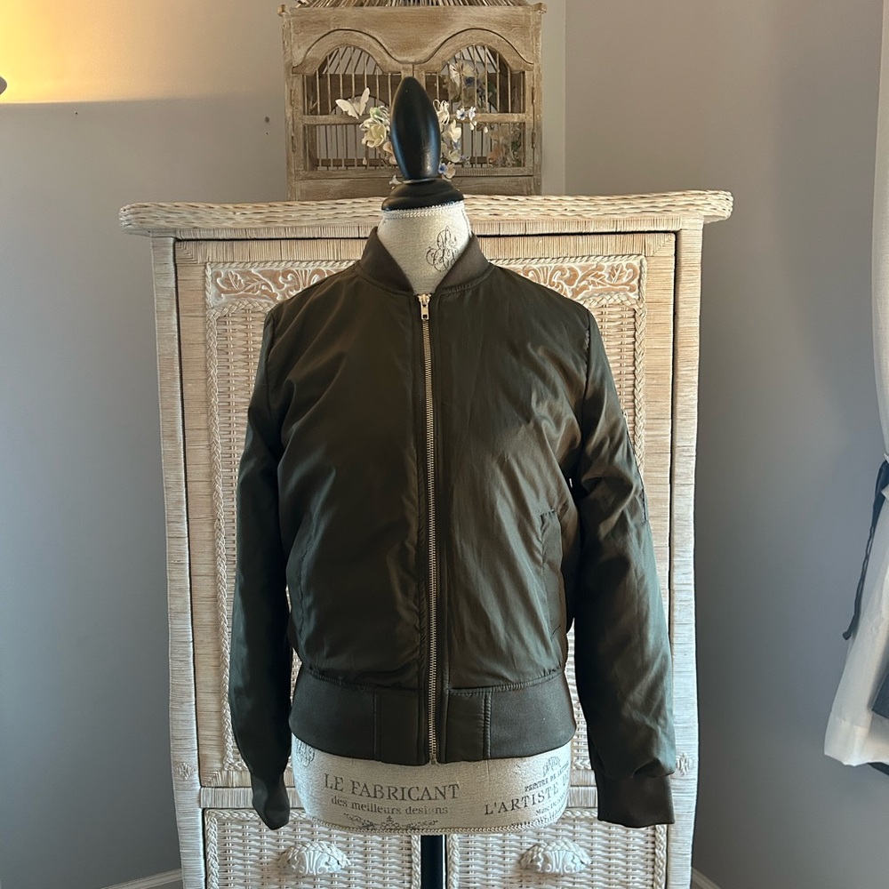 Olive Green Bomber Jacket